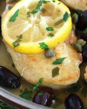 Куриная грудка с лимоном на сковороде