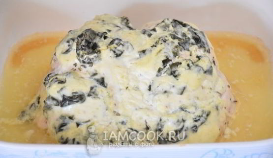 куриная грудка со шпинатом и сливочным сыром