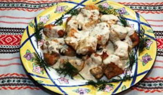 куриное филе под сливочным соусом