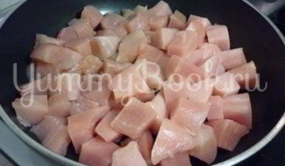 куриное филе с овощами в сметанном соусе