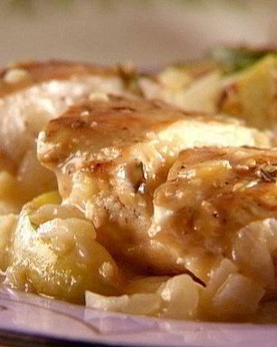 Куриное филе с яблоками