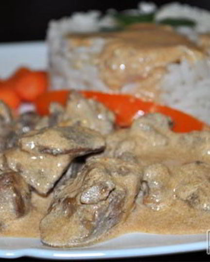 Рецепт куриных потрошек в соево-сливочном соусе