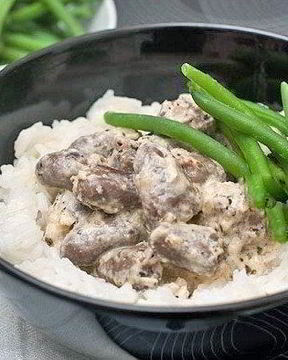 Куриные сердечки в натуральном йогурте