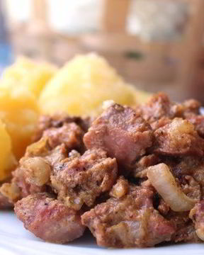 Куриные желудки по-деревенски