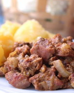 Куриные желудки по-деревенски