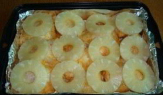 курица с ананасами в духовке