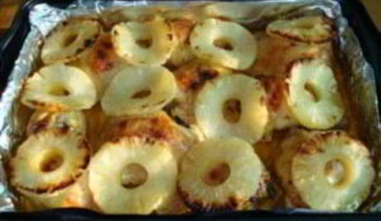 курица с ананасами в духовке