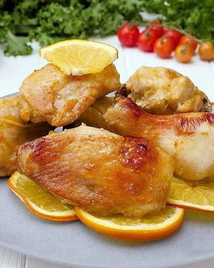 Рецепт курицы с апельсинами