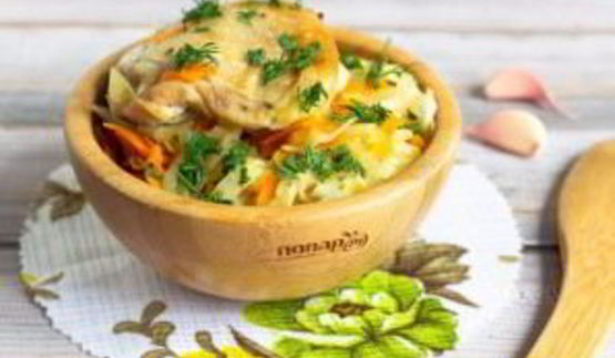 курица с овощами
