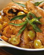 Курица с виноградом