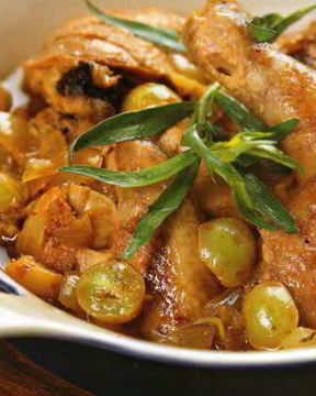 Курица с виноградом