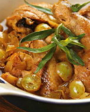 Курица с виноградом