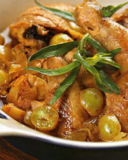 Рецепт курицы с виноградом