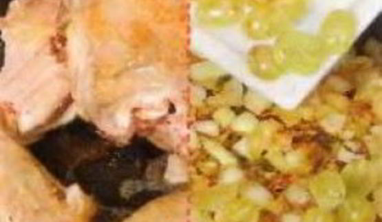 курица с виноградом