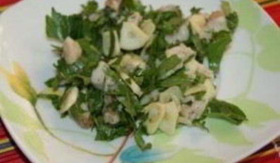 мясо и любисток