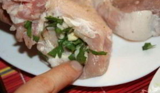 мясо и любисток