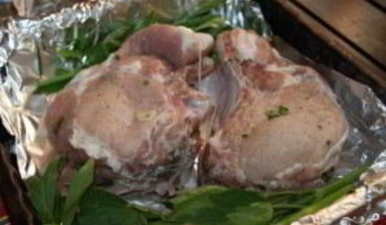 мясо и любисток