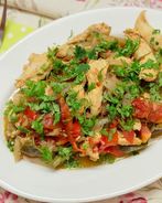 Мясо с баклажанами и помидорами в духовке