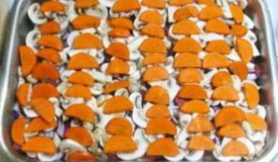 мясо в духовке с грибами