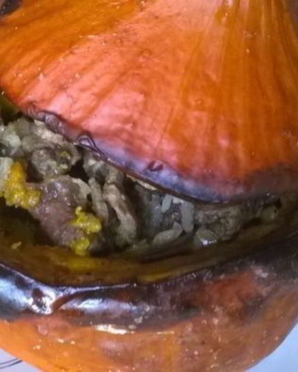 Рецепт мяса в тыкве