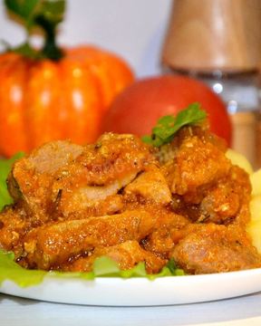 Мясо в тыквенном соусе