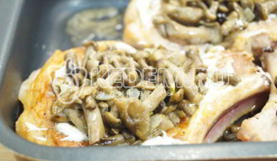 отбивные с грибами и сыром праздничное настроение