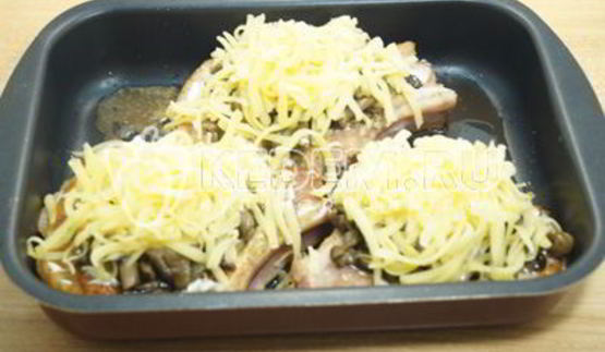 отбивные с грибами и сыром праздничное настроение