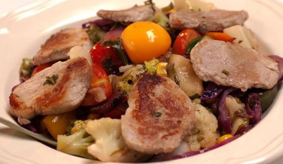 свинина и тринадцать овощей