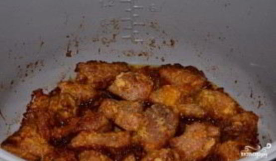 свинина в кисло-сладком соусе в мультиварке