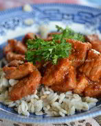 Тушеная свинина с чили соусом