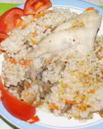 Тушеный кролик с грибами