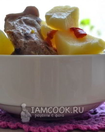 Рецепт тушеного кролика с картошкой в мультиварке