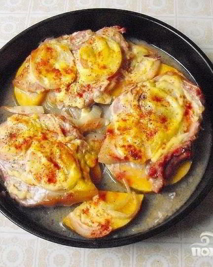 Рецепт запеченной свинины с тыквой