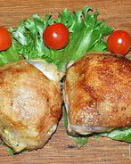 Жареная курица в соево-майонезном маринаде