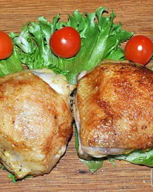 Жареная курица в соево-майонезном маринаде