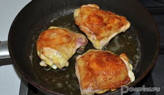 жареная курица в соево-майонезном маринаде