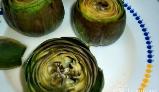 артишоки фаршированные грибами и беконом