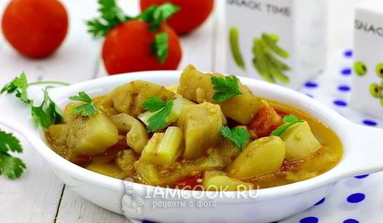 баклажаны, тушенные в мультиварке-скороварке