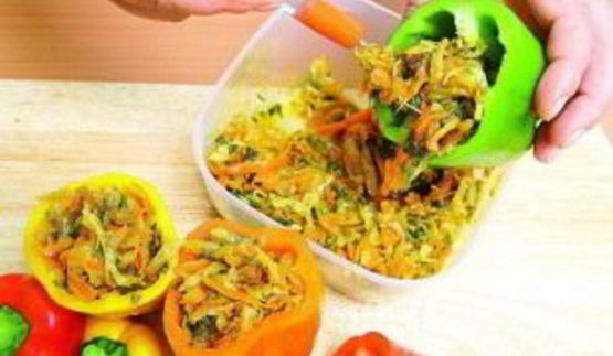 болгарский перец, фаршированный овощами