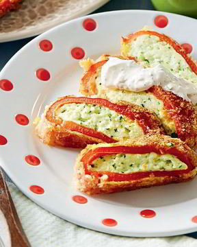 Чушки бюрек, фаршированный сладкий перец