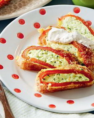 Чушки бюрек, фаршированный сладкий перец