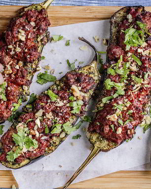 Фаршированные баклажаны в грузинском стиле