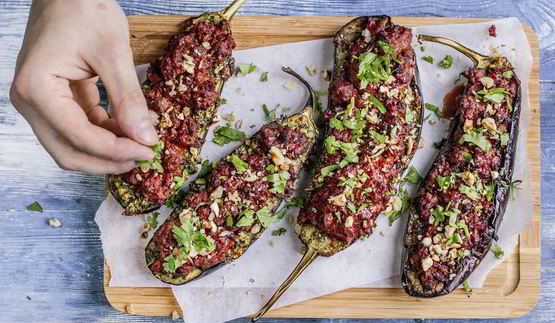 фаршированные баклажаны в грузинском стиле