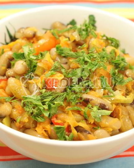 Рецепт фасоли с овощами