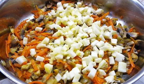 кабачки фаршированные грибами и кускусом