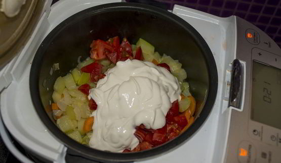 кабачки в сметане