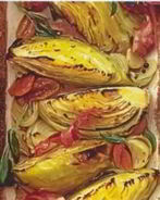 Капуста, запеченная дольками