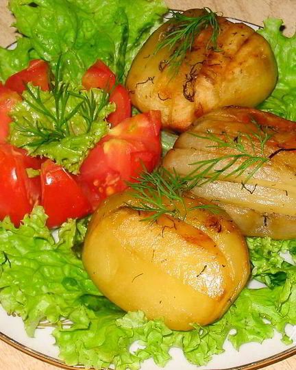 Рецепт картофеля гармошка, запеченный в духовке