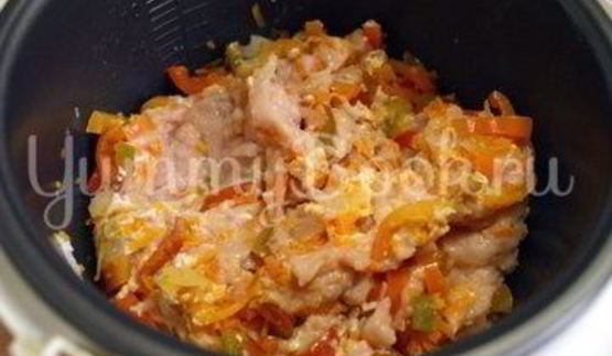 ленивый фаршированный перец в мультиварке