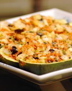 Лодочки из кабачков на гриле